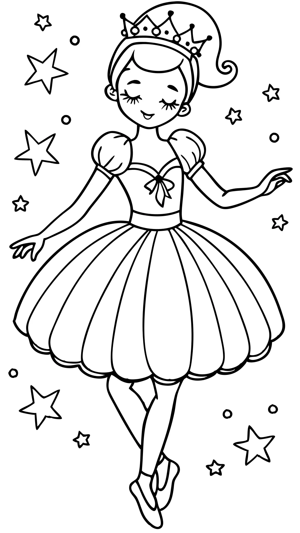 pages à colorier de la ballerine princesse